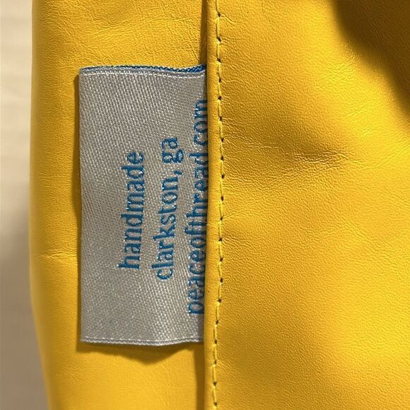 Peaceofthread handmade yellow tote handbag - Picture 2 of 12